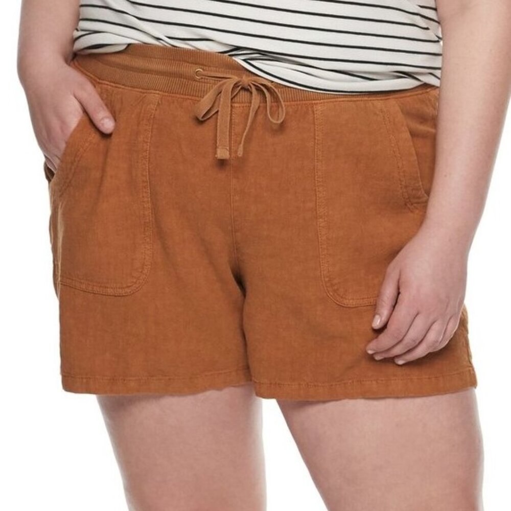 EVRI Linen Utility Shorts 16W